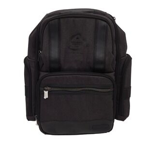 Brooks Brothers Grant Black‎ Canvas Backpack Plaid Lined Multi-Pocket Travel Bag